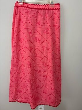Pink Printed Maxi Skirt